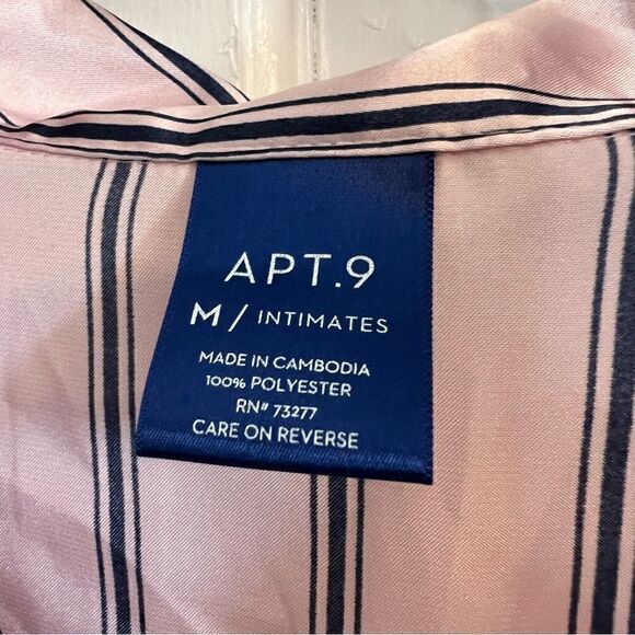 Apt. 9 striped women's satin pajama set (medium) - Picture 7 of 9